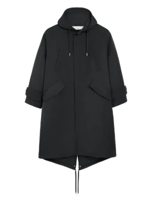 LEMAIRE ベルテッド ダッフルコート | ブラック | FARFETCH JP
