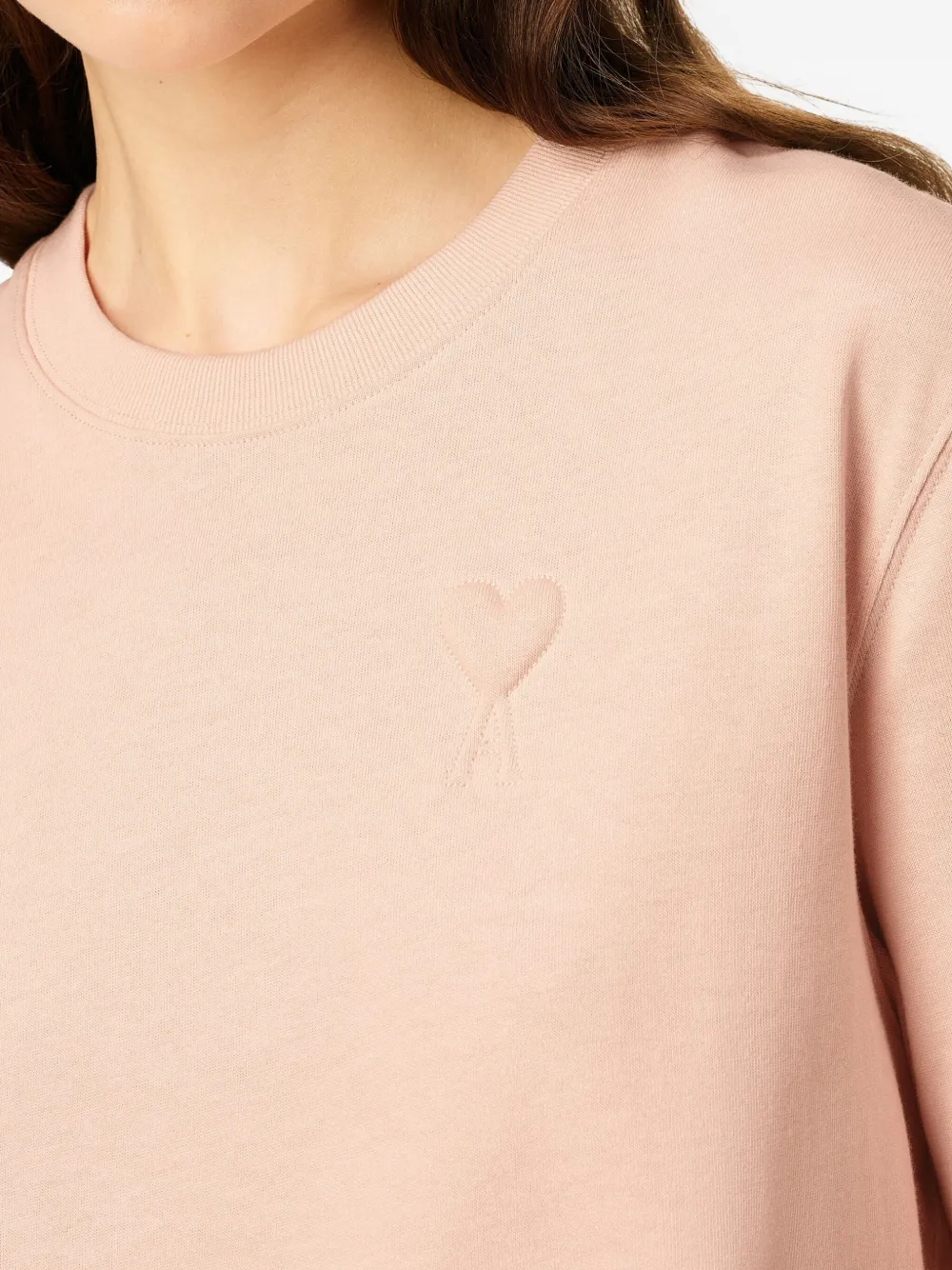 AMI Paris Katoenen T-shirt met Ami De Coeur-patroon Roze