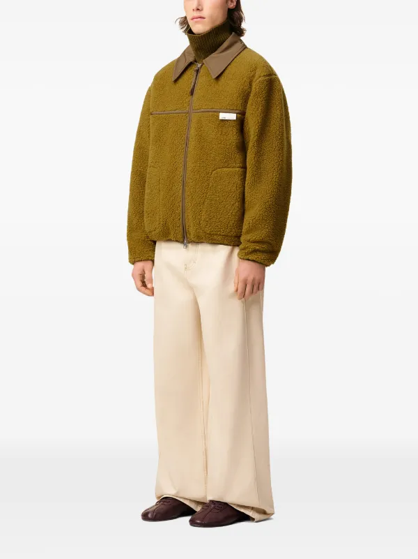 AMI Paris Fleece zip-up Jacket | Green | FARFETCH