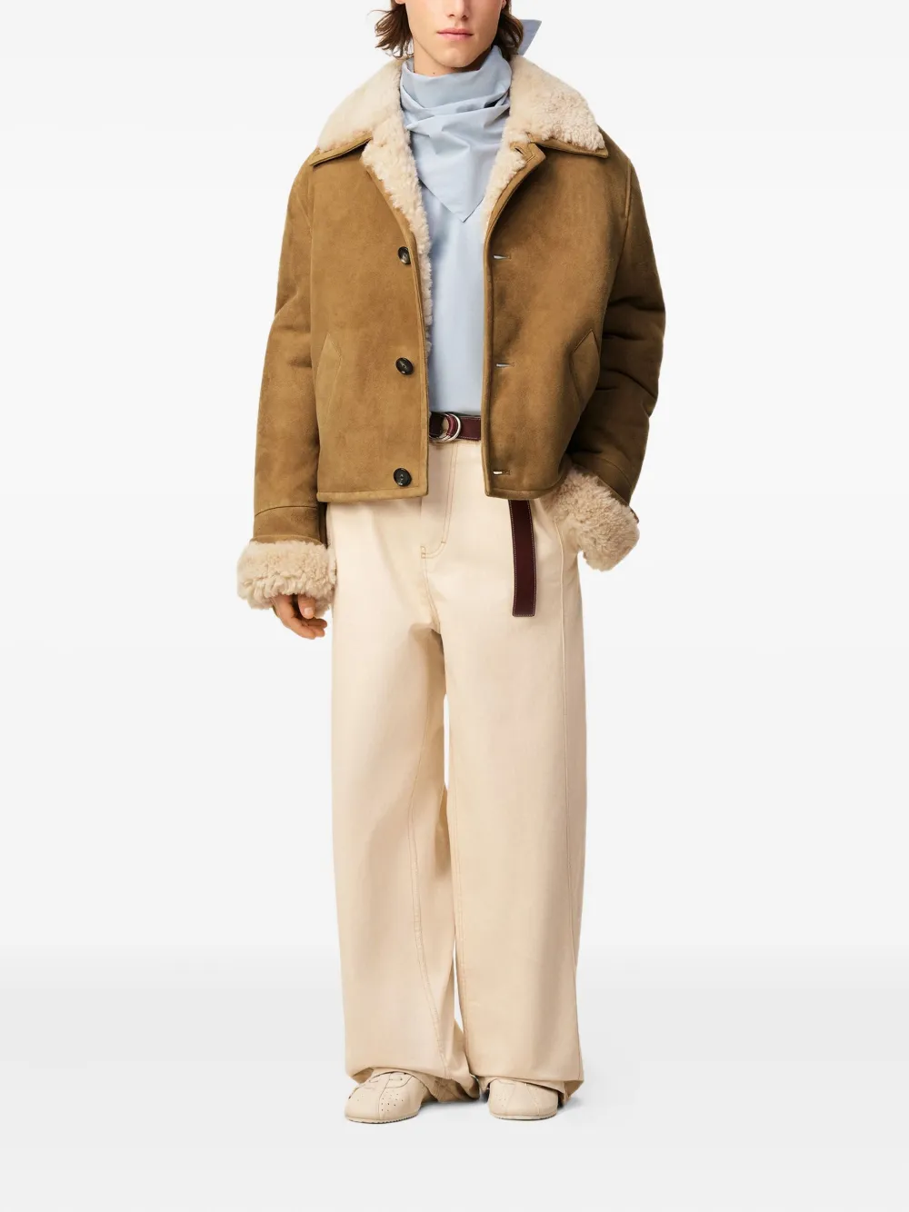 AMI Paris shearling button-up jacket | Leather Jackets | Image 2