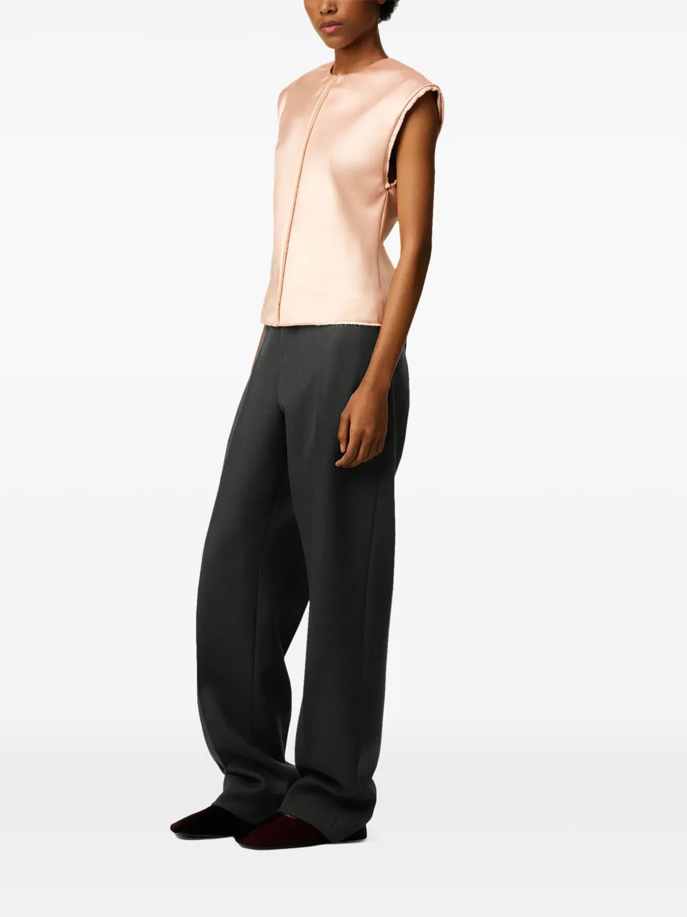 AMI Paris Broek met plooi Grijs