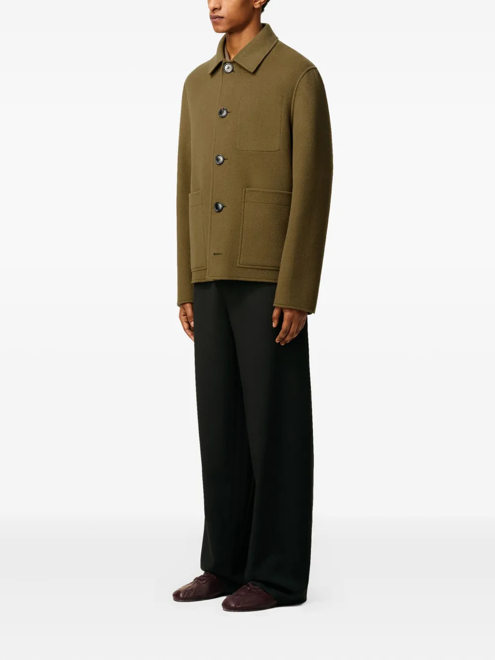 AMI Paris Button-up jack Groen
