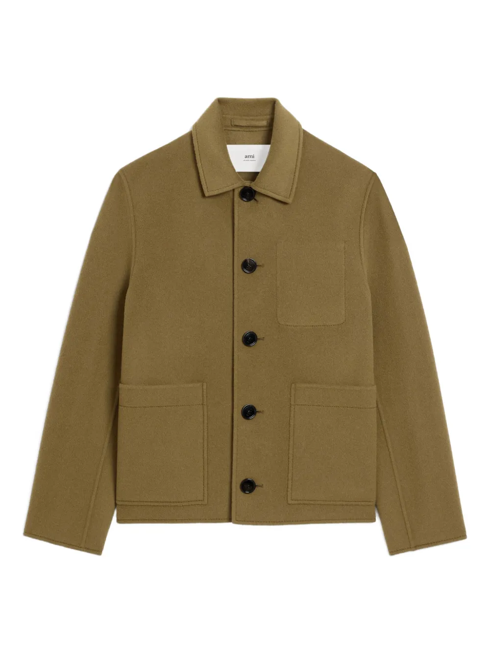 AMI Paris Button-up jack Groen