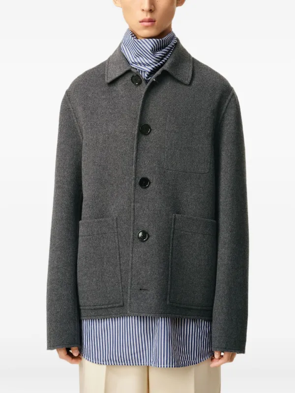 AMI Paris ボタン ジャケット | グレー | FARFETCH JP