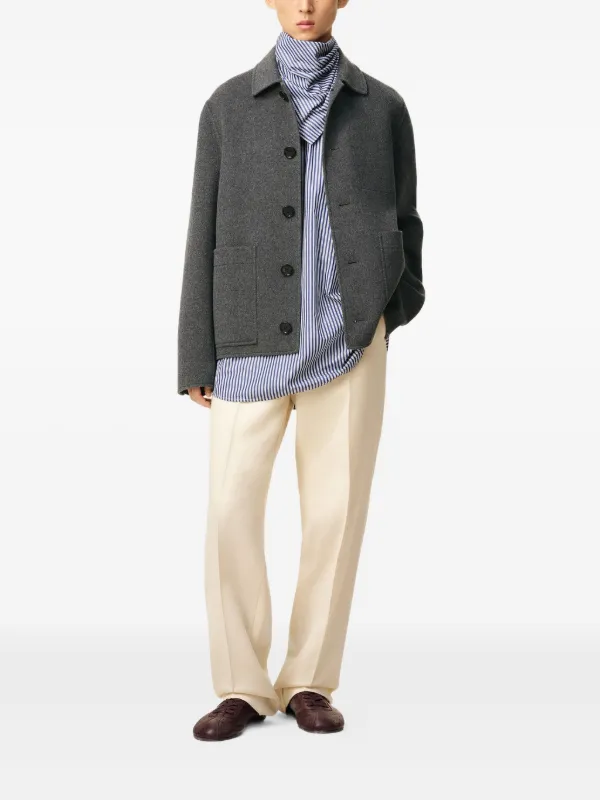 AMI Paris ボタン ジャケット | グレー | FARFETCH JP