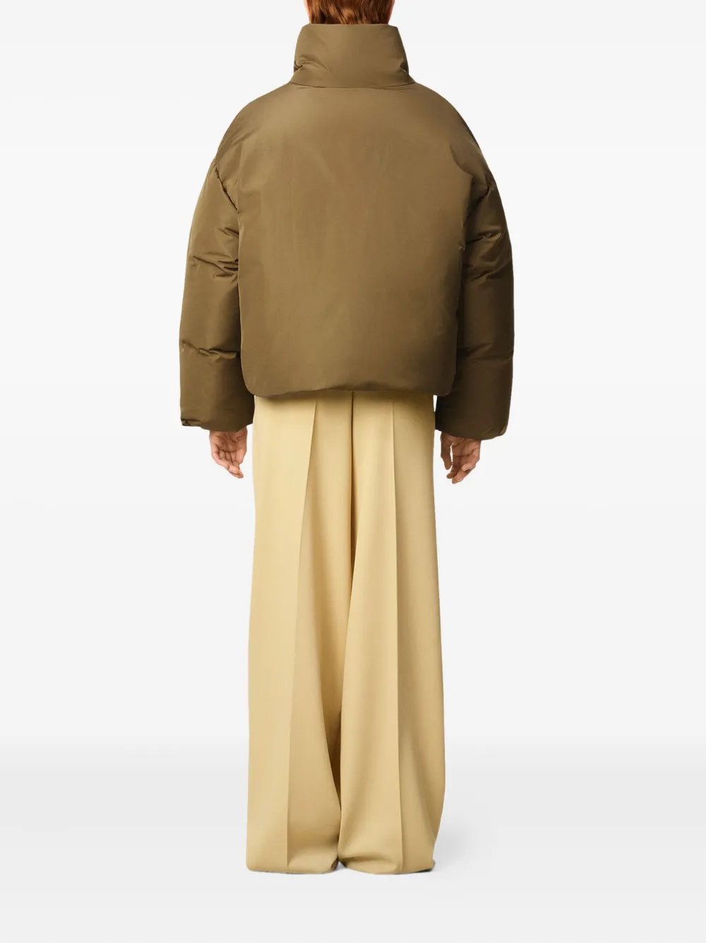 AMI Paris Donsjack met geborduurd logo Groen