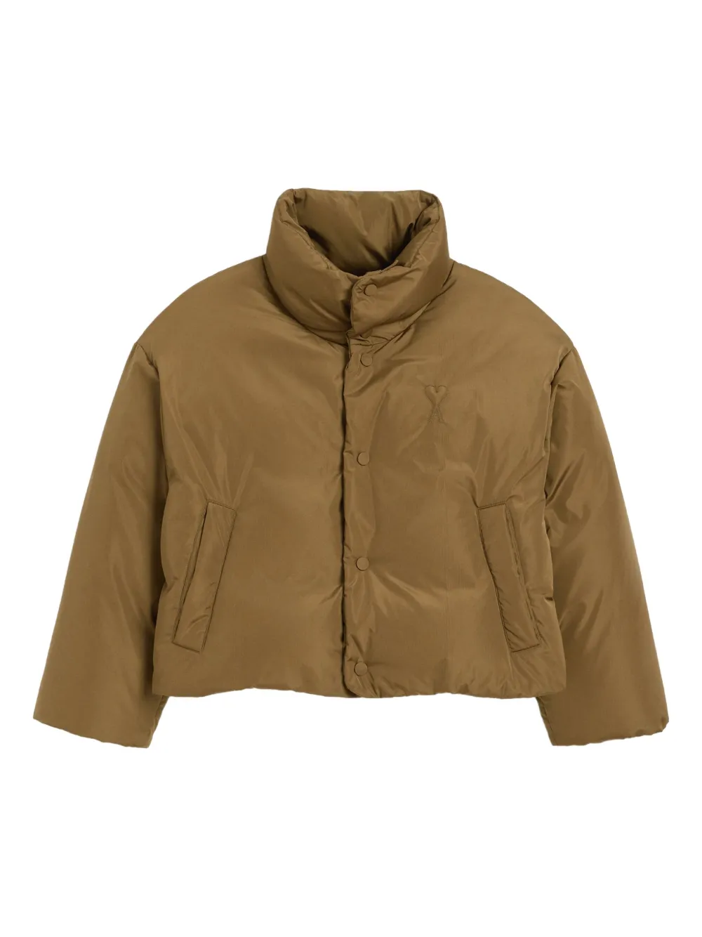 AMI Paris Donsjack met geborduurd logo Groen