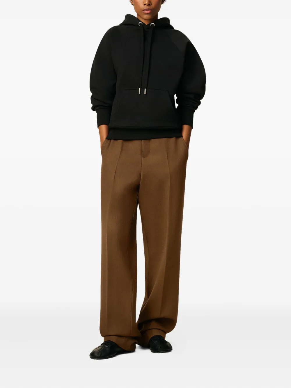 AMI Paris Hoodie met logo Zwart