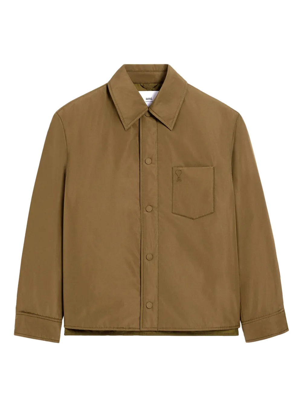 AMI Paris Gewatteerd shirtjack 298 BRONZE
