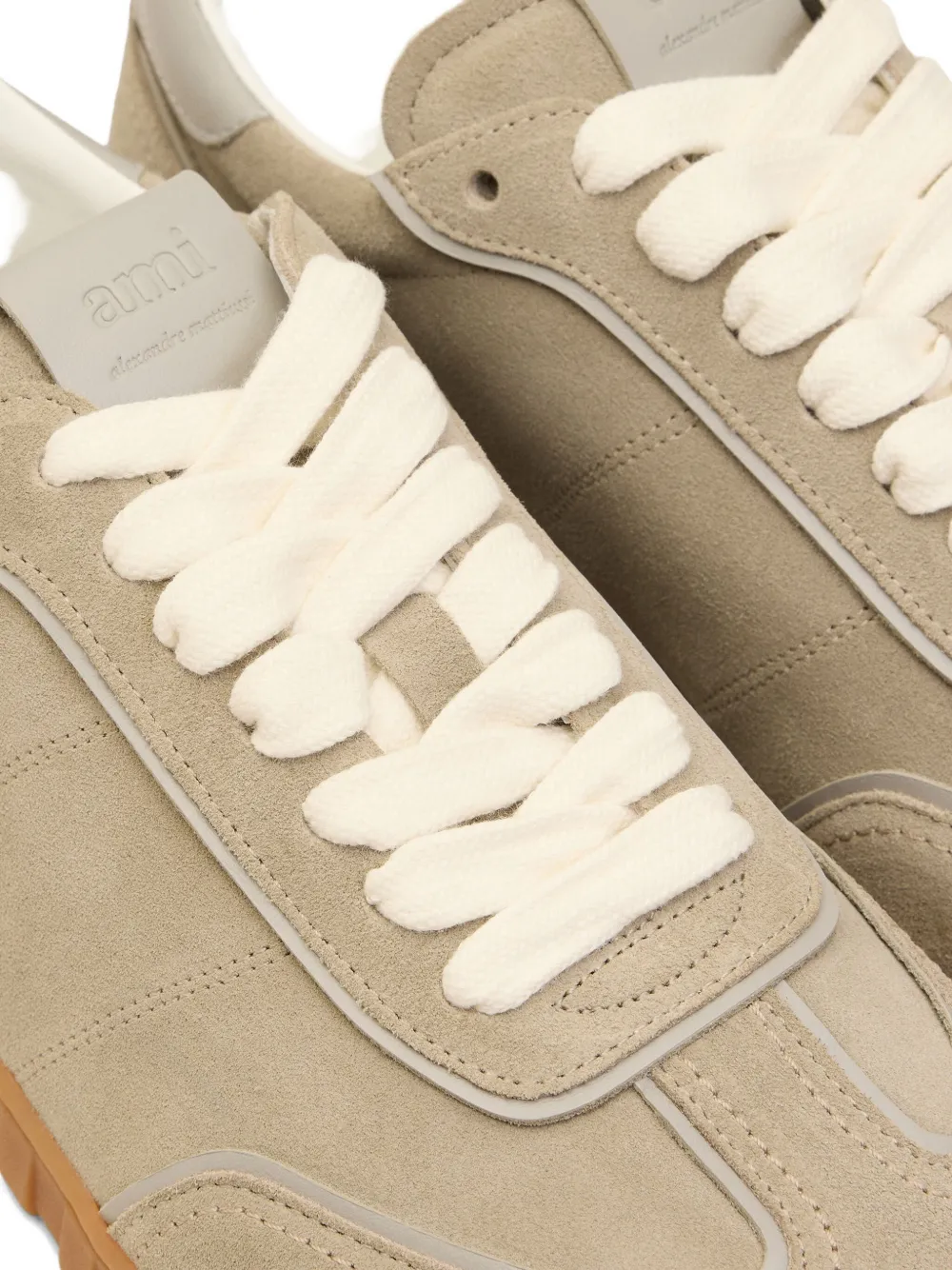 AMI Paris Suede Leather Sneakers | Neutrals | FARFETCH CA