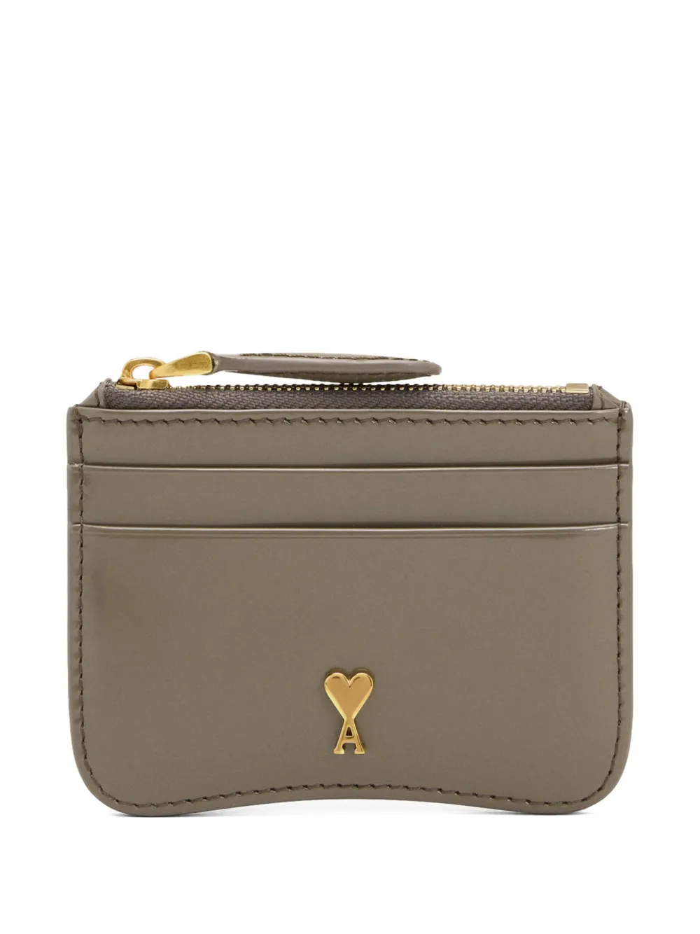 AMI Paris Paris Paris leather cardholder | Neutrals | Image 1
