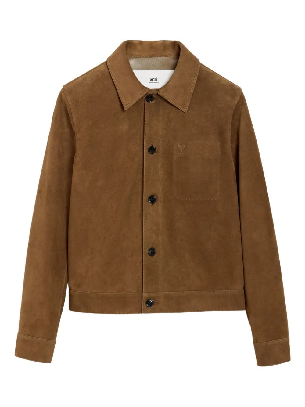 AMI Paris Suède shirtjack Bruin