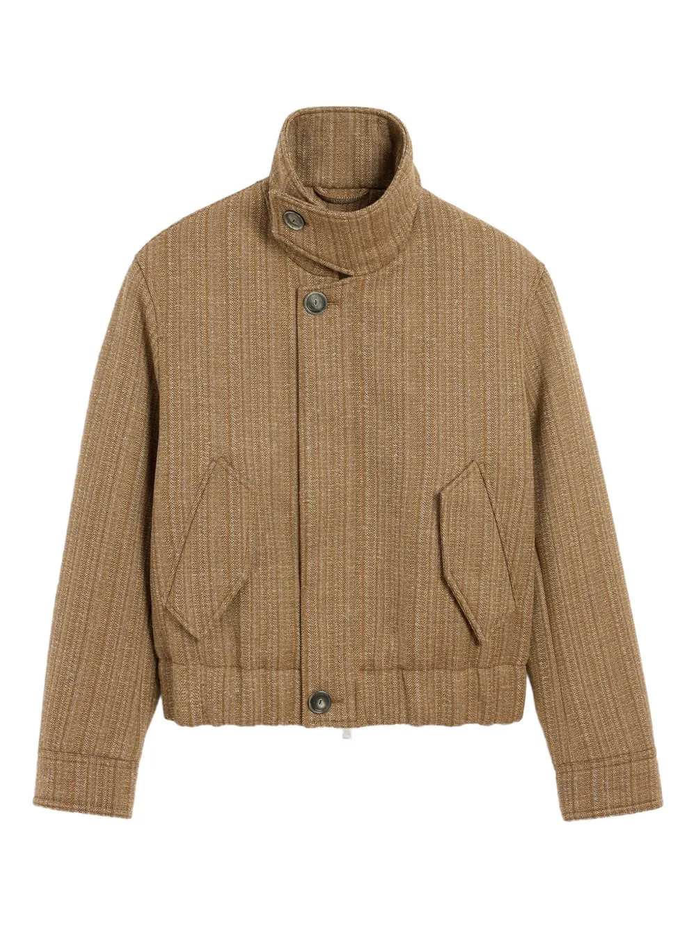 AMI Paris herringbone harrington wool jacket | Brown | Image 1