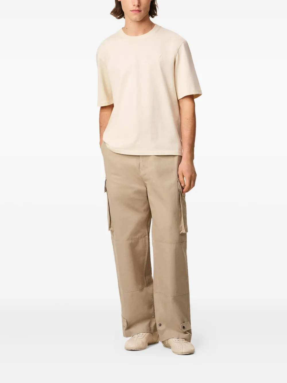 AMI Paris Straight broek - Beige