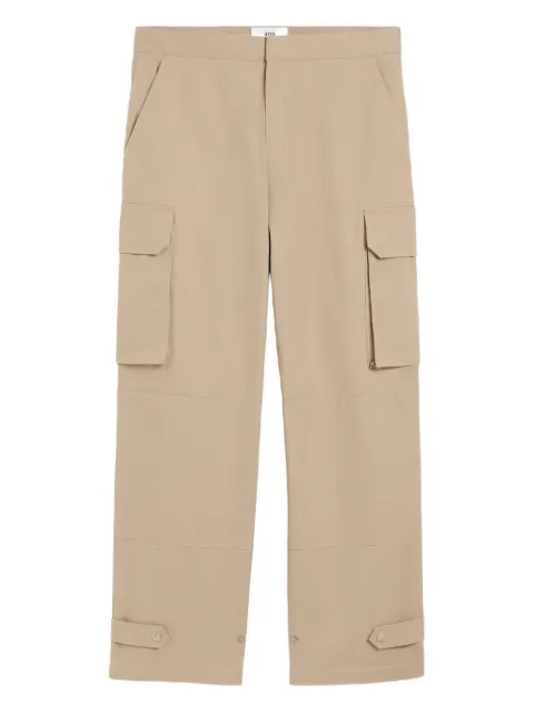 AMI Paris cotton gabardine cargo trousers