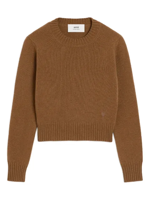 AMI Paris Ami De Coeur-embroidered sweater