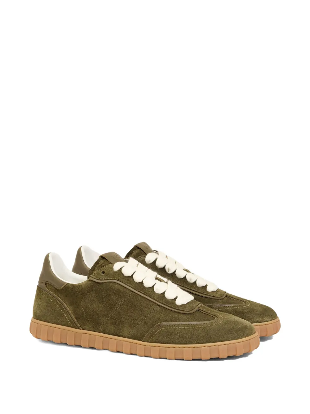 Ami Alexandre Mattiussi Low Top Sneakers Contrast Stitching In Green