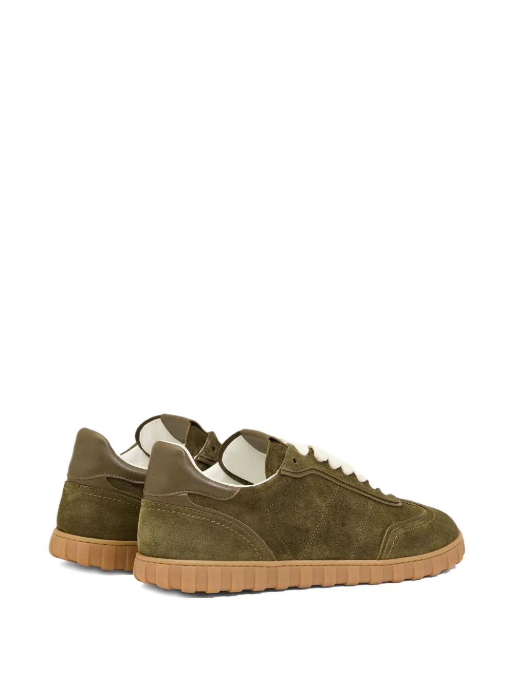 Ami Alexandre Mattiussi Low Top Sneakers Contrast Stitching In Green