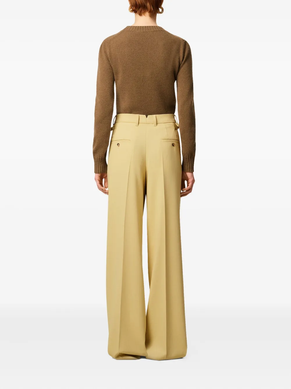 AMI Paris Wollen pantalon Geel