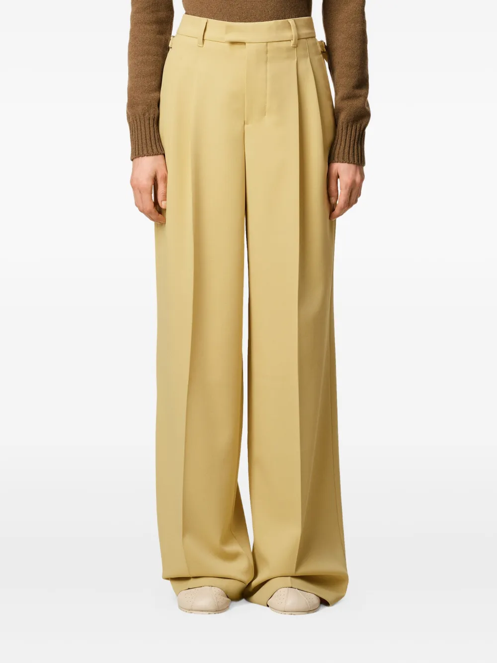 AMI Paris Wollen pantalon Geel