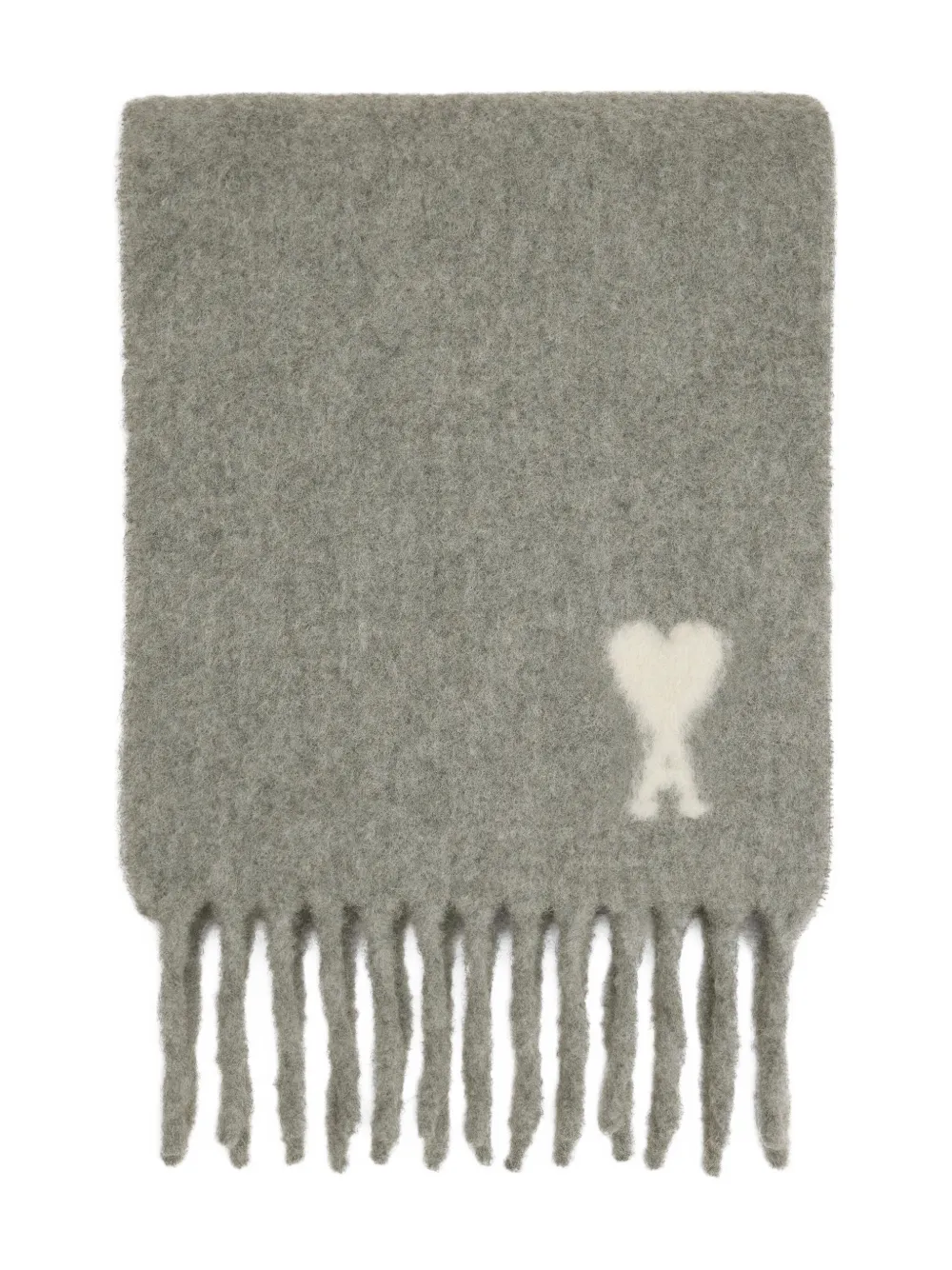 Ami Alexandre Mattiussi Ami De Coeur Fringed Scarf