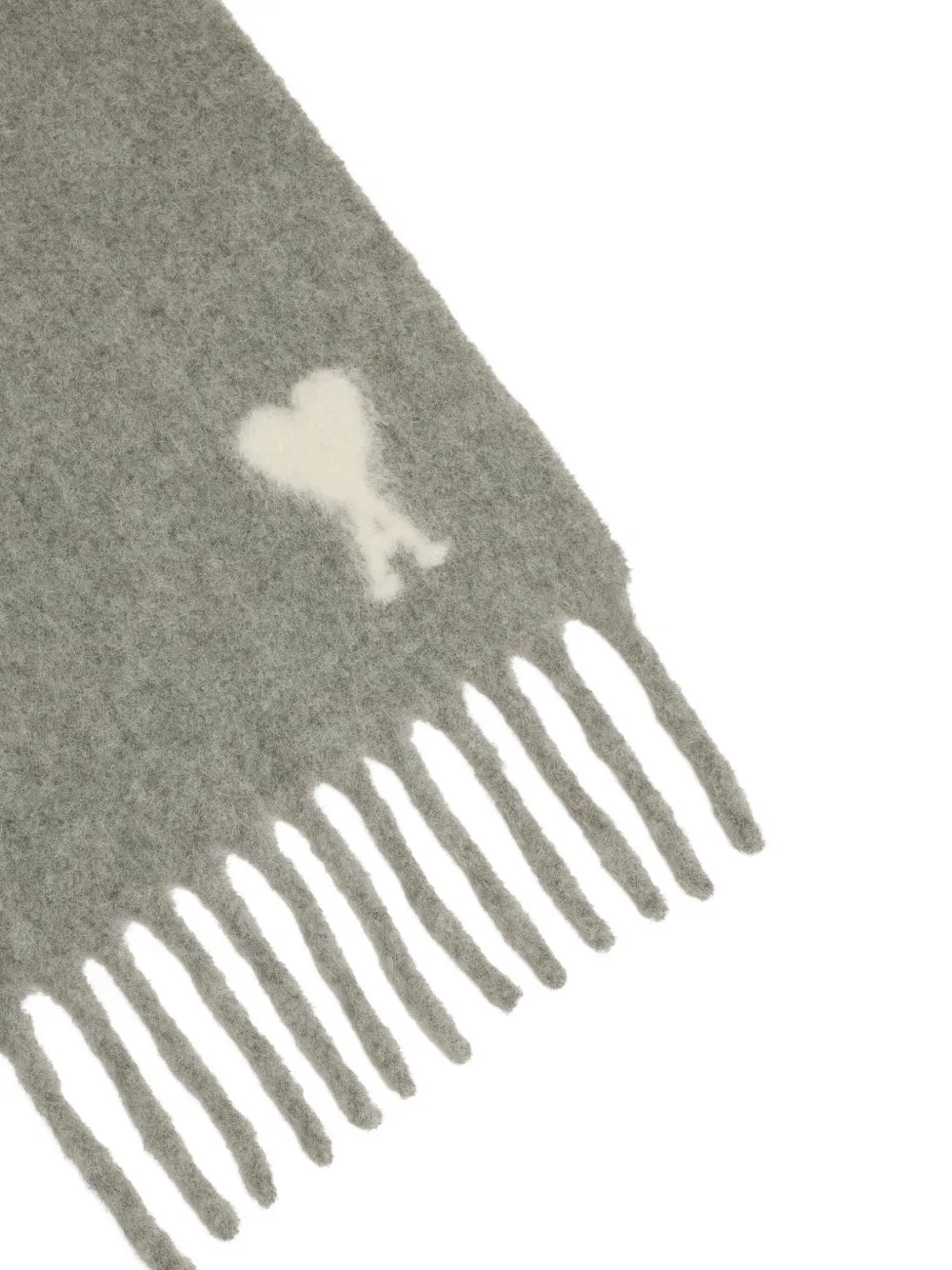 AMI Paris Ami De Coeur fringed scarf | Women | Image 2