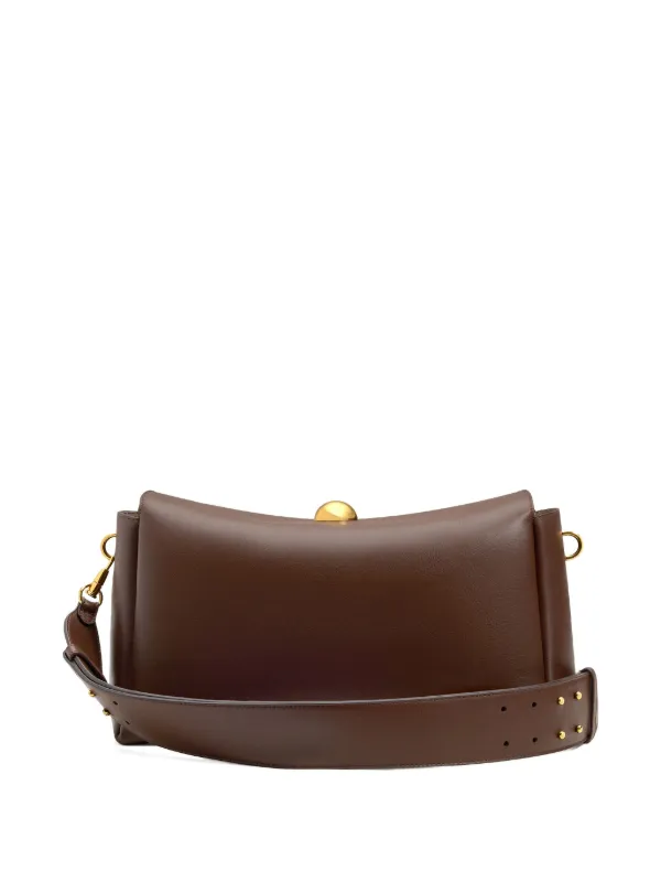 AMI Paris Medium Carrousel Leather Bag | Brown | FARFETCH