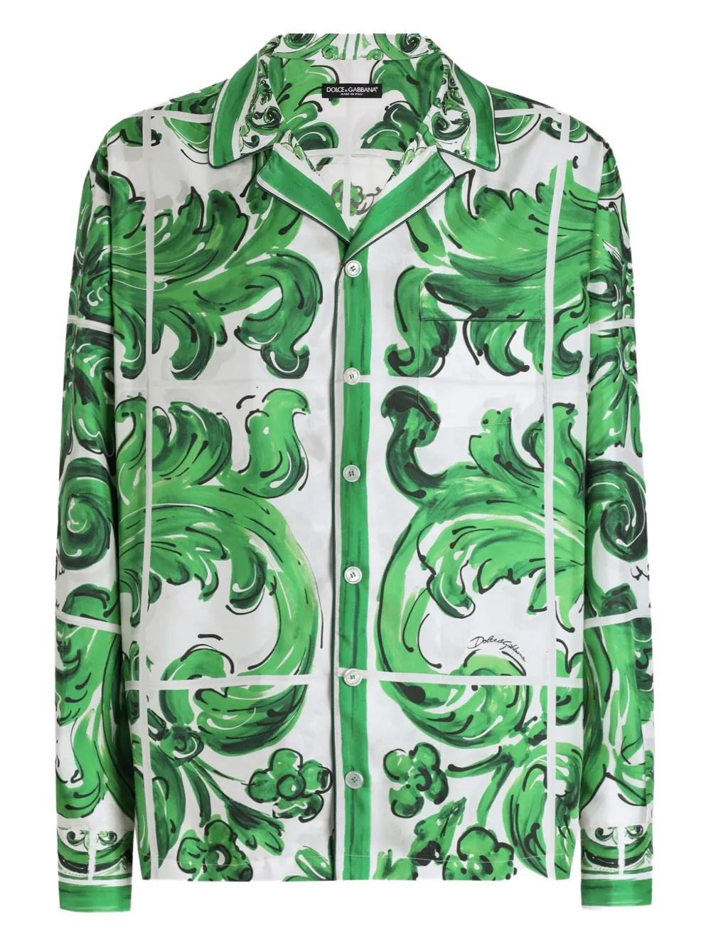 Dolce & Gabbana majolica-print shirt | Green | Image 1