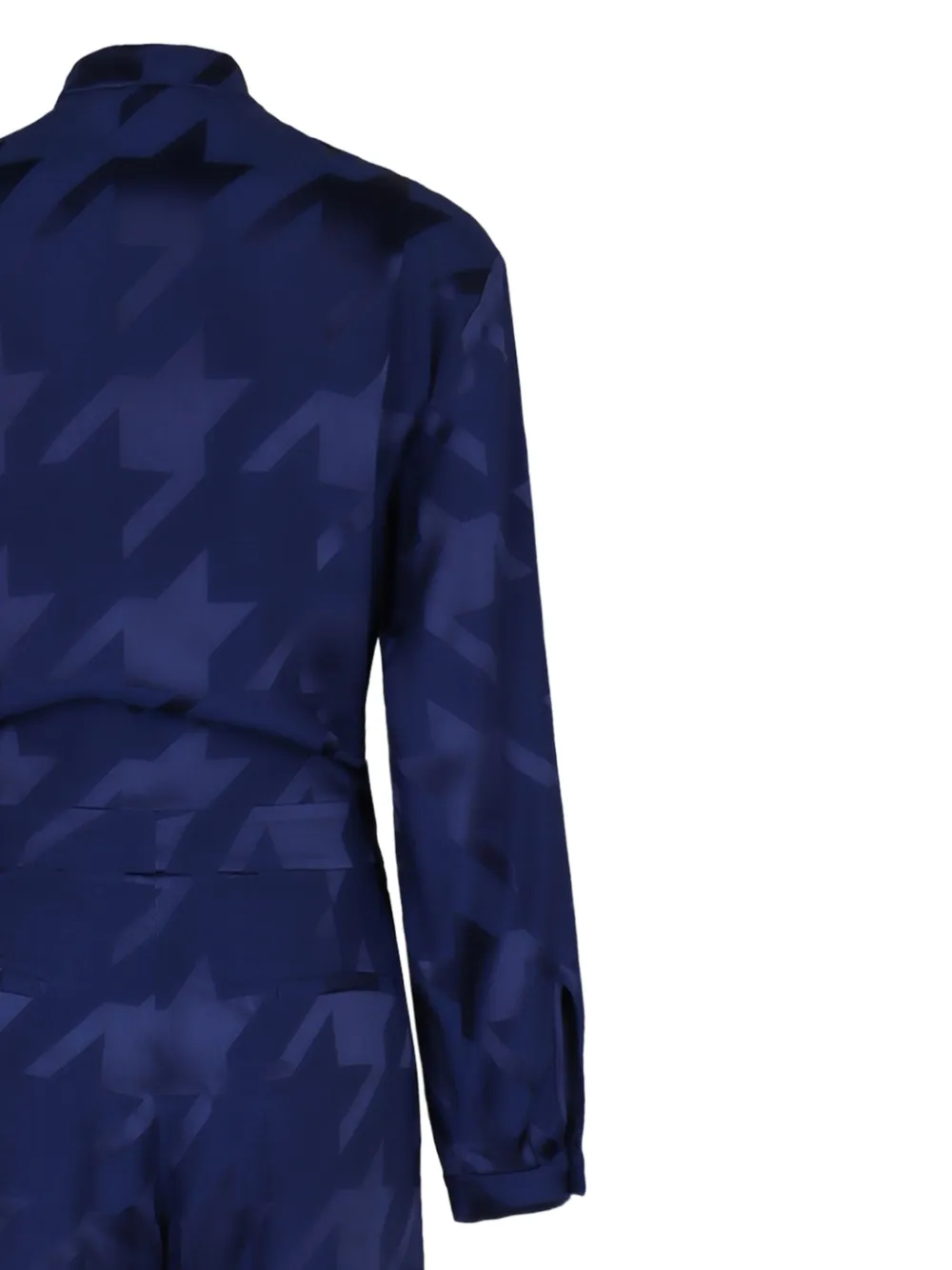 PT Torino Jumpsuit met pied-de-poule print Blauw
