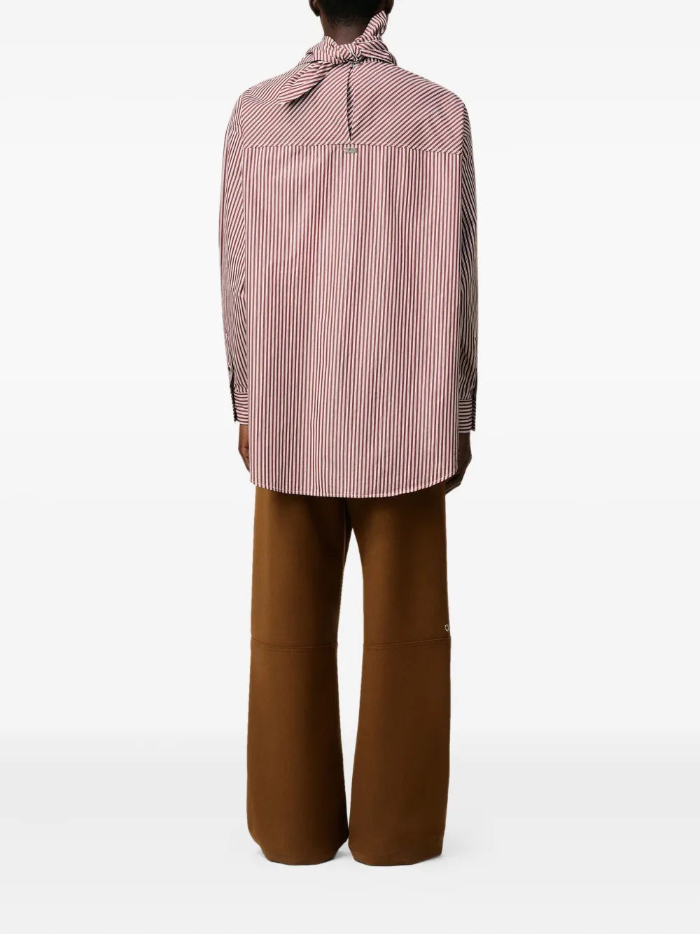 AMI Paris Gestreept shirt met bandana-print Rood