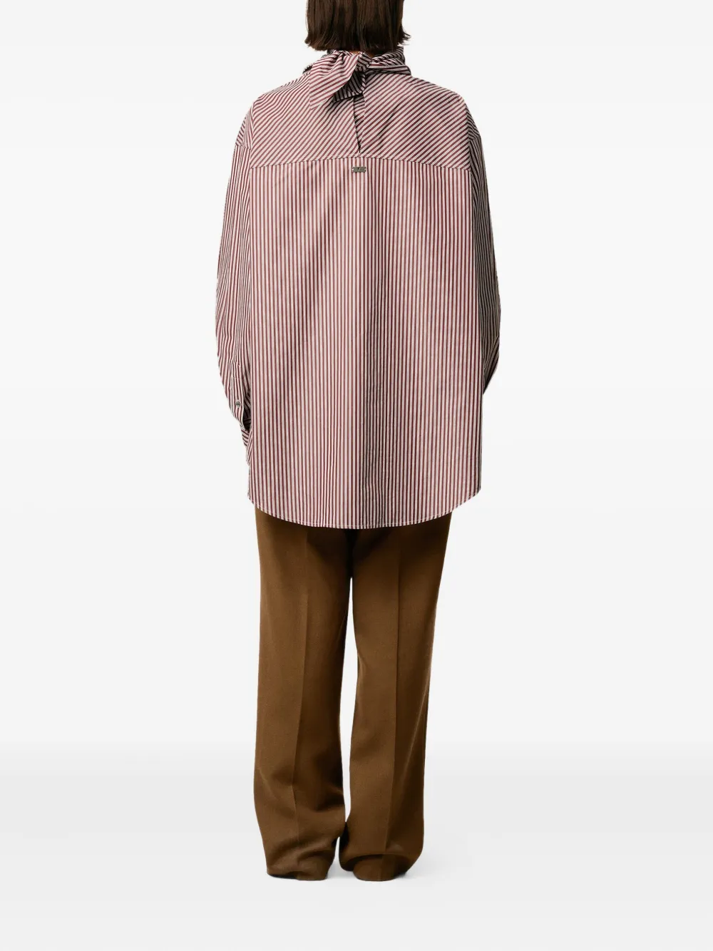 AMI Paris Gestreept shirt met bandana-print Rood