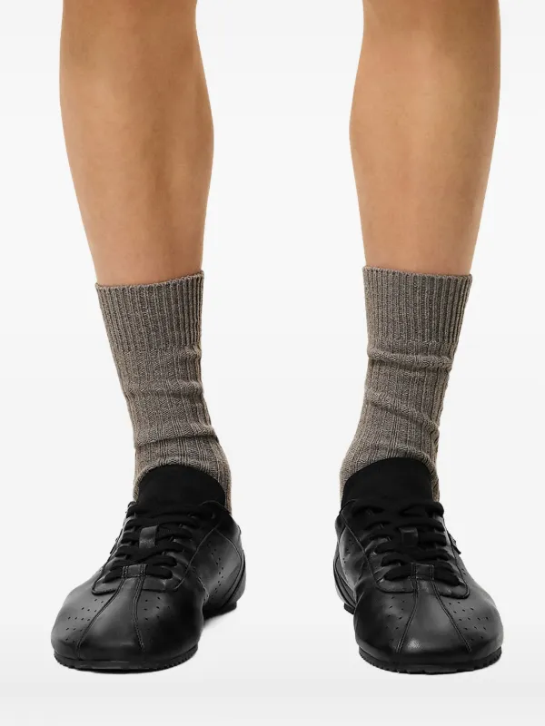 AMI Paris Step Leather low-top Sneakers | Black | FARFETCH