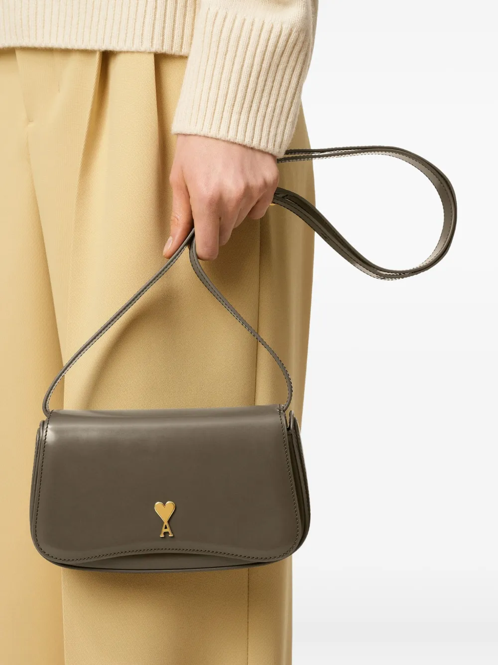 AMI Paris Kleine Paris crossbodytas Groen