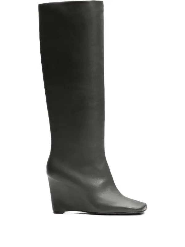 Ami Paris 90mm Two-tone Knee-high Boots in Grey