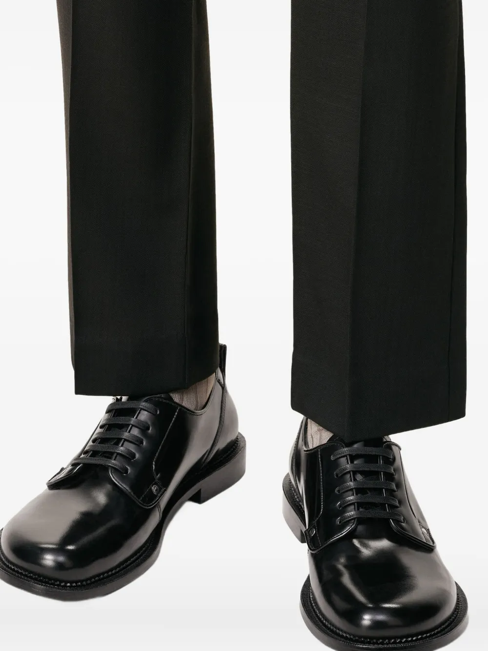 AMI Paris anatomical-toe leather derby shoes Black