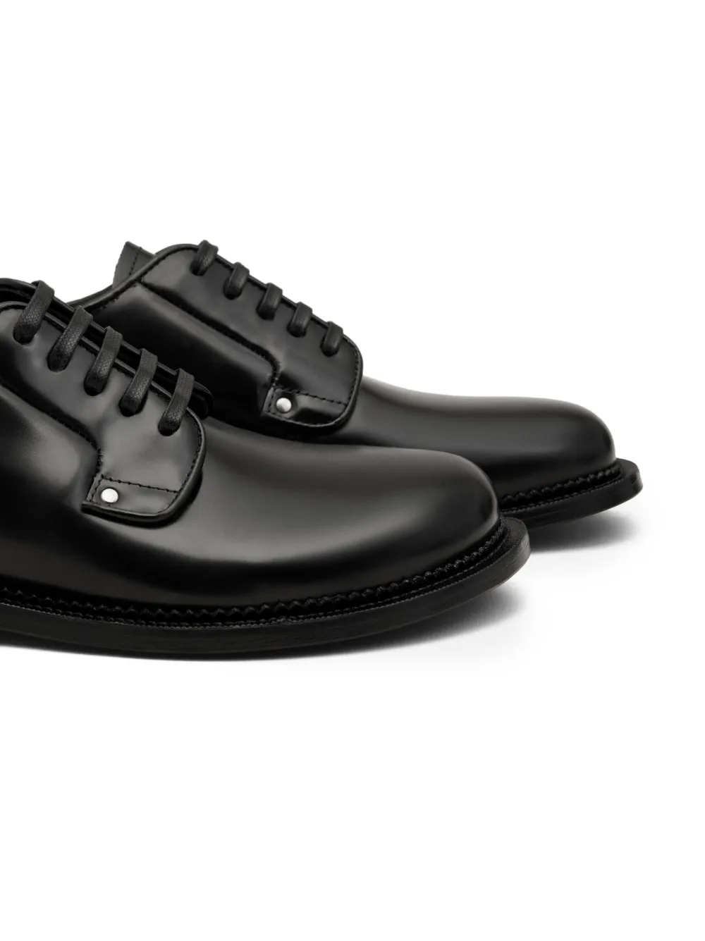 AMI Paris anatomical-toe leather derby shoes Black
