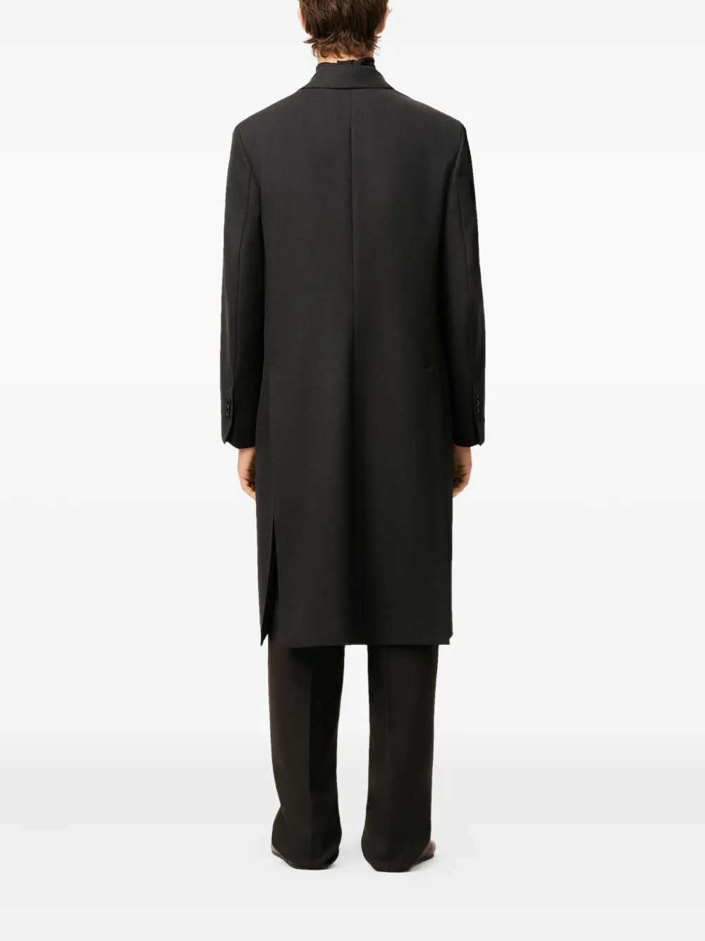 AMI Paris Wollen jas met dubbele rij knopen Zwart