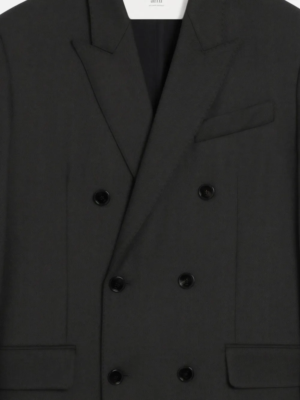 AMI Paris double-breasted wool coat | Black | Image 1