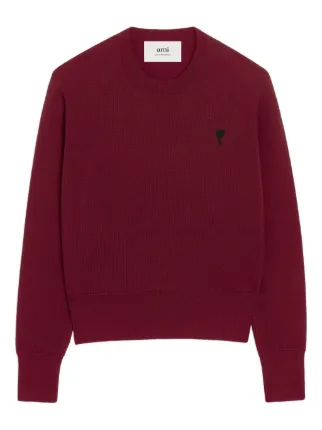 AMI Paris Ami De Coeur クルーネックセーター | レッド | FARFETCH JP