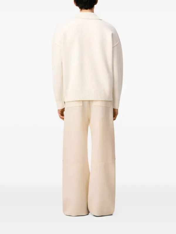 AMI Paris Ami De Coeur ウールポロシャツ | ニュートラル | FARFETCH JP