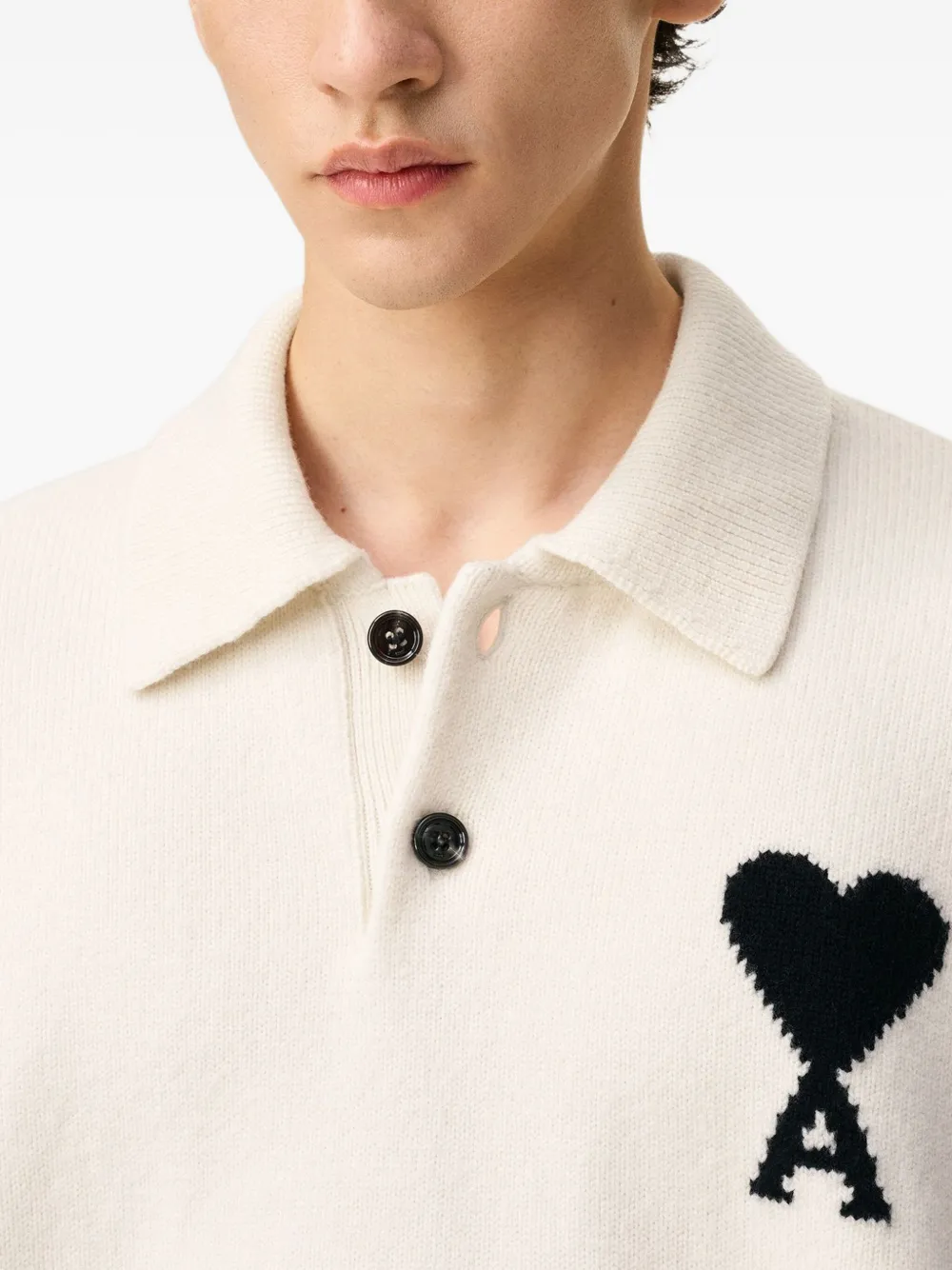 AMI Paris Ami de Coeur ウールポロシャツ 30651019_59859891_1000.jpg