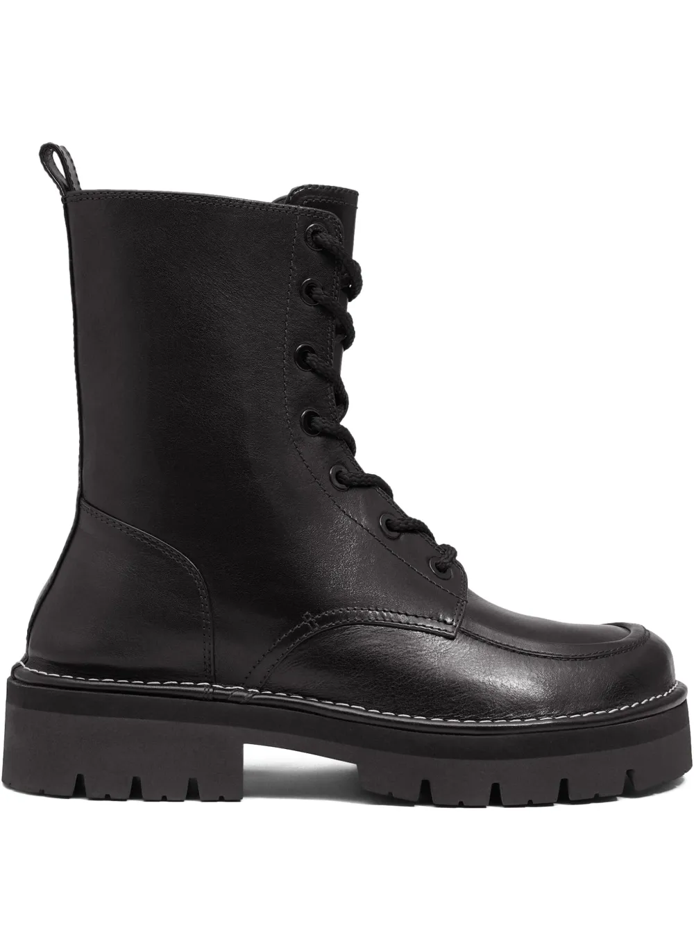 Ami Alexandre Mattiussi Leather Anatomical-toe Boots In Black