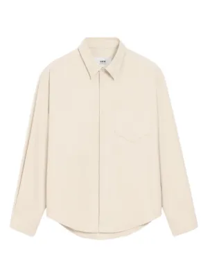 Courrèges Zipped Twill Shirt | Neutrals | FARFETCH RO