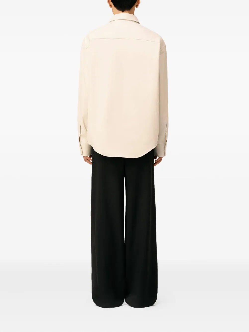 AMI Paris Blouse met logo Beige