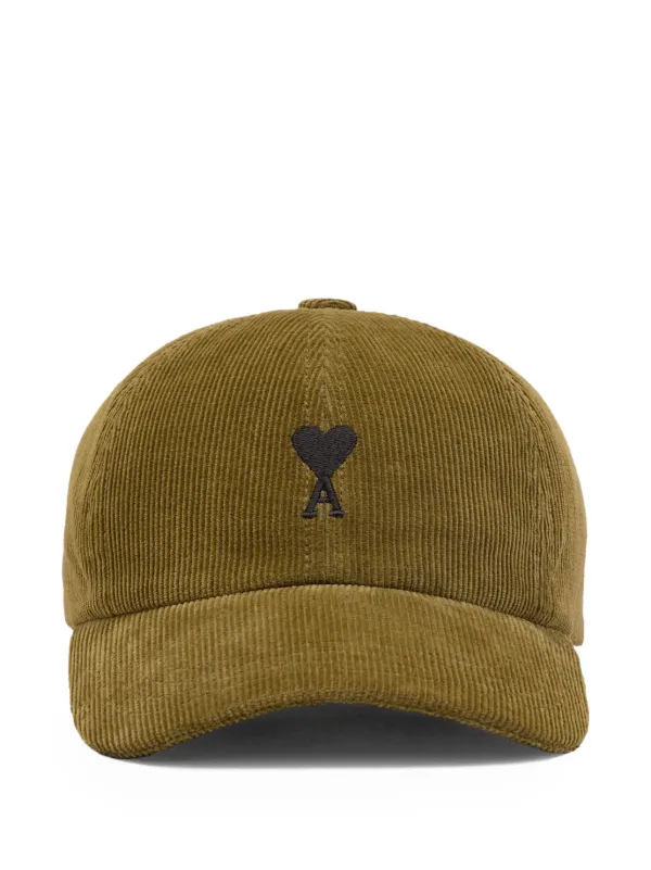 AMI Paris Ami De Coeur コーデュロイ キャップ | グリーン | FARFETCH JP