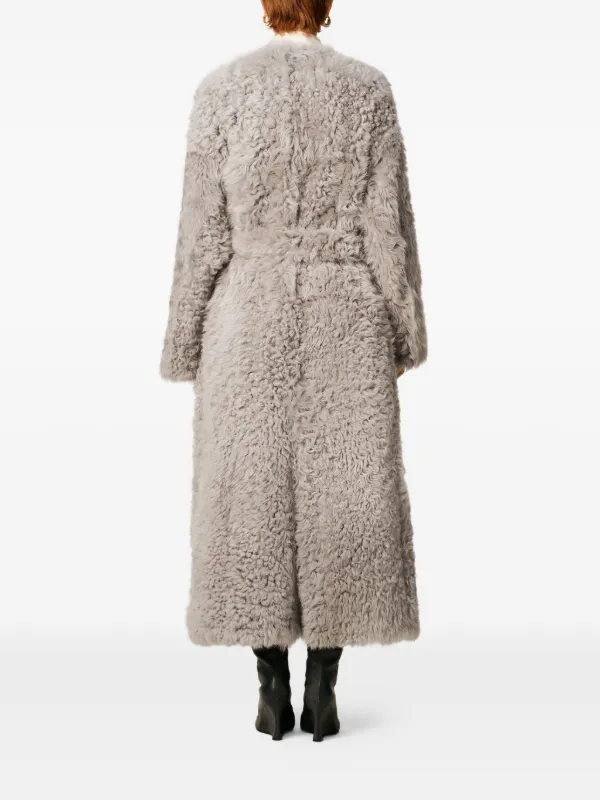 AMI Paris ベルテッドコート | グレー | FARFETCH JP
