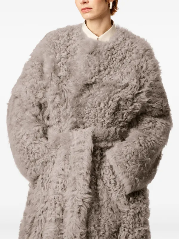 AMI Paris ベルテッドコート | グレー | FARFETCH JP