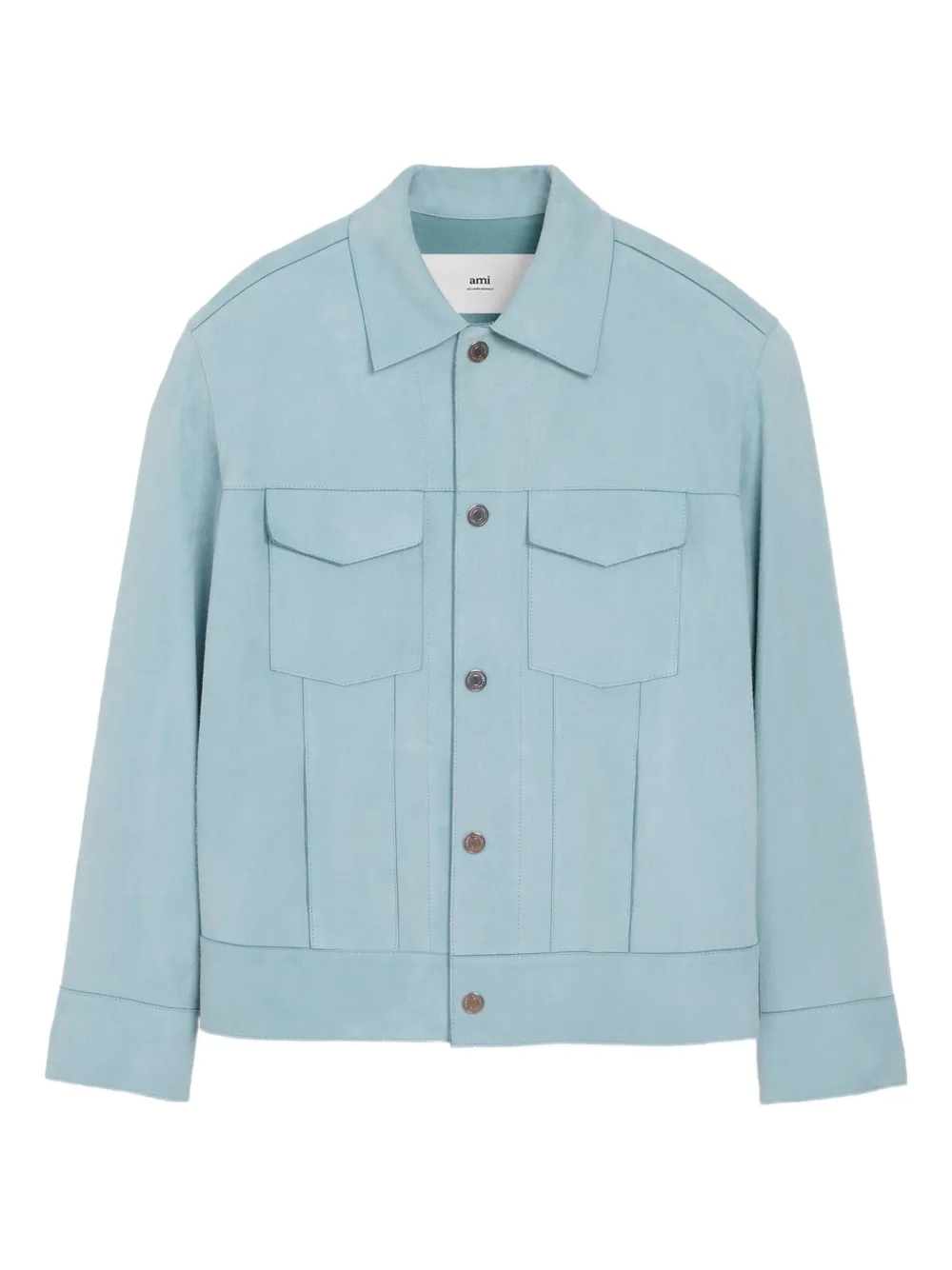 AMI Paris Leren jack Blauw