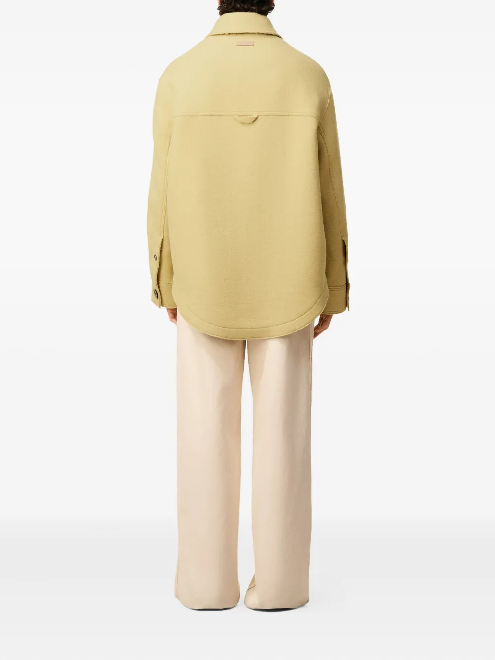 AMI Paris Wollen button-up jack Groen