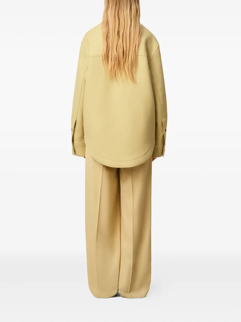 AMI Paris Wollen button-up jack Groen